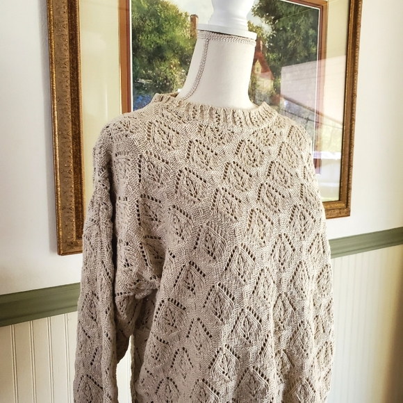 GAP Sweaters - Vintage Gap heavy knit crochet sweater 90s y2k large womens classic